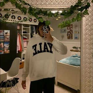 white yale sweatshirt